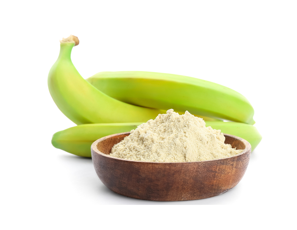Fine green banana flour